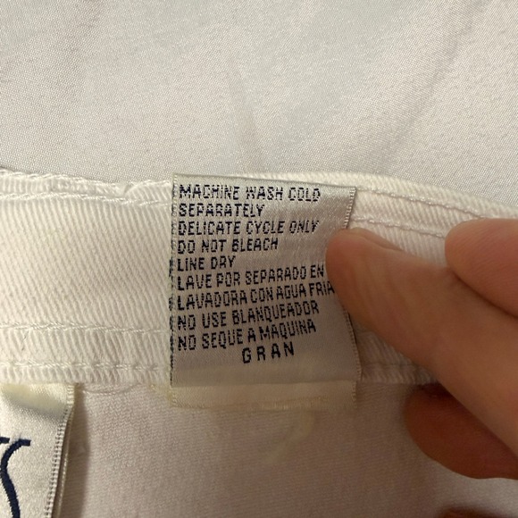 Bill‎ Blass Mom High Rise Jeans White Denim Y2K Preppy Straight Leg Size 18 - Picture 5 of 10